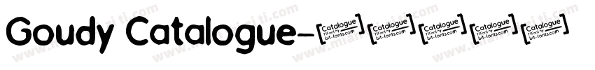 Goudy Catalogue字体转换